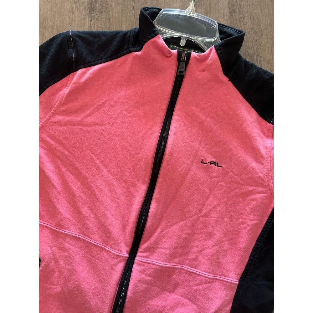 Lauren Ralph Lauren Cotton Blend Stretchy Full Zip Jacket Size Petite Large